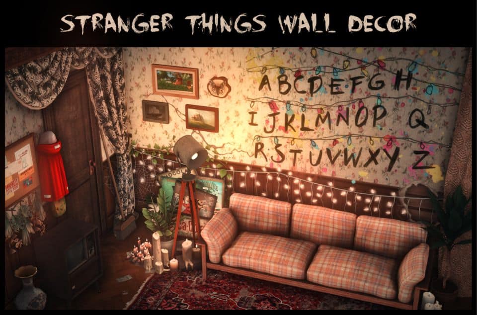 stranger things living room wall decor