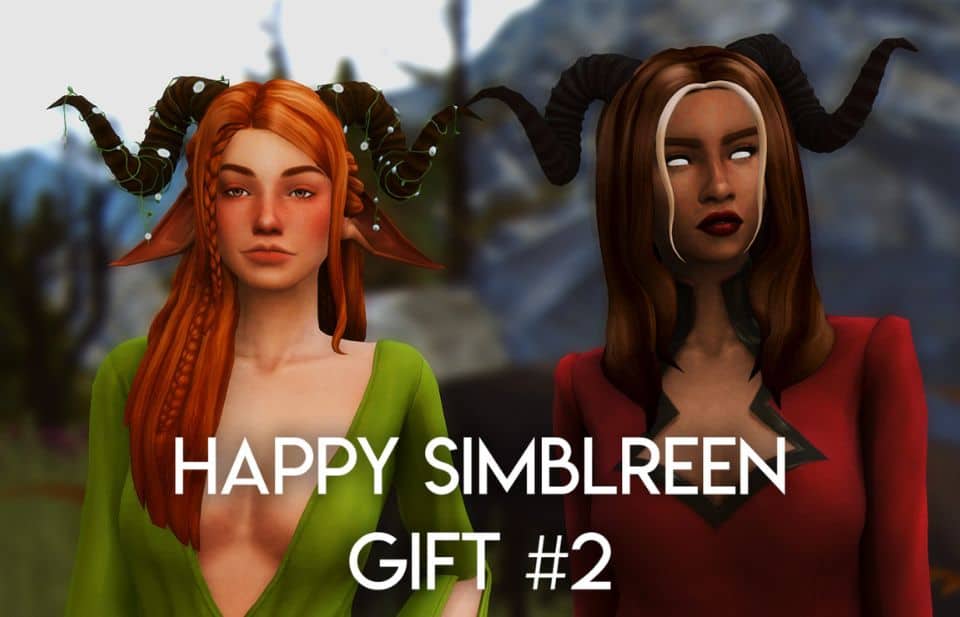 two horned-sim women