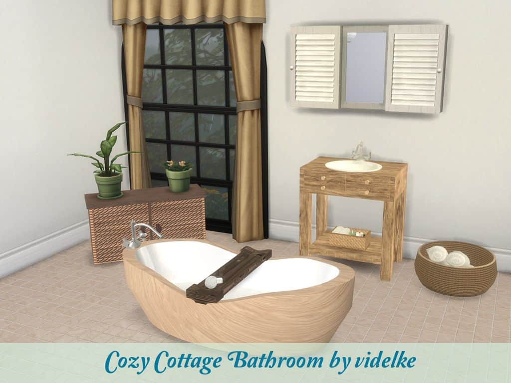 a cottage-style bathroom