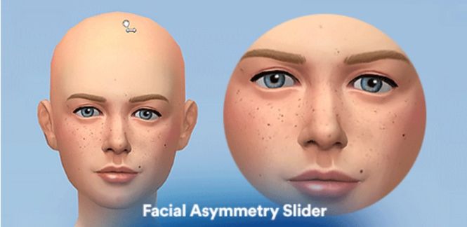 asymetrical sim face