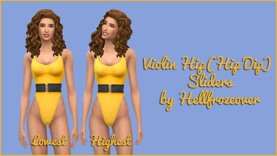 collage sim woman in yellow leotard