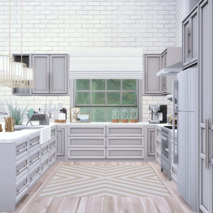 white modern kitchen setup