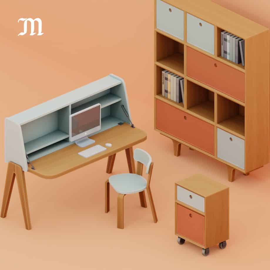 mid-centuru style office furniture