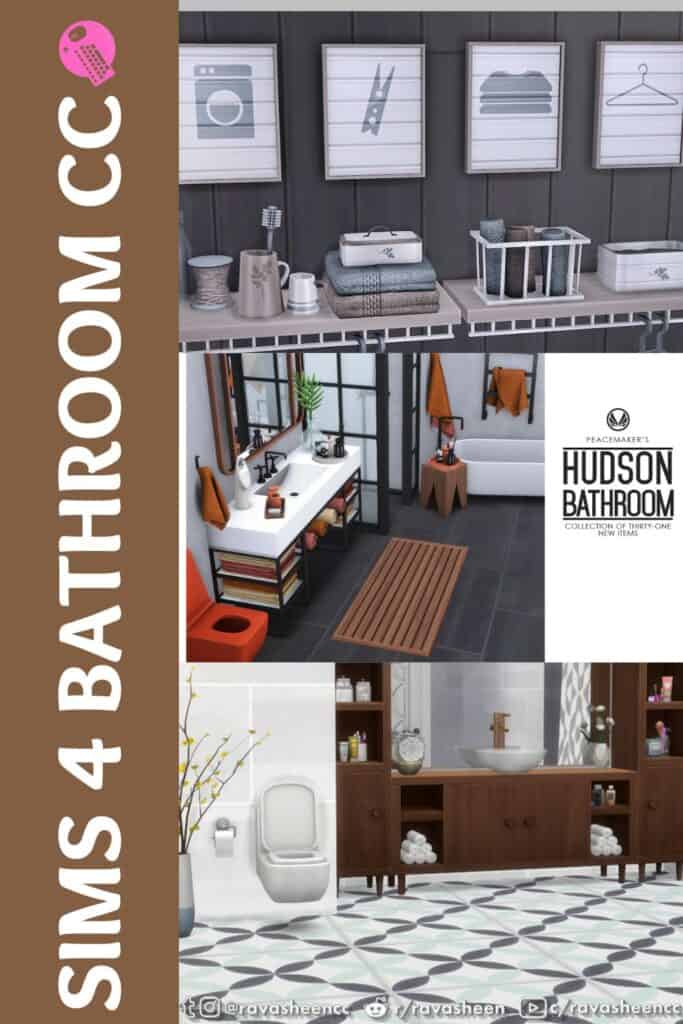 sims 4 bathroom cc pinterest pin