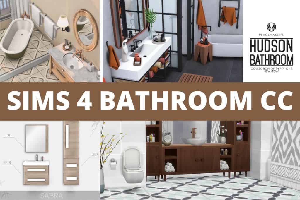 sims 4 bathroom cc collage