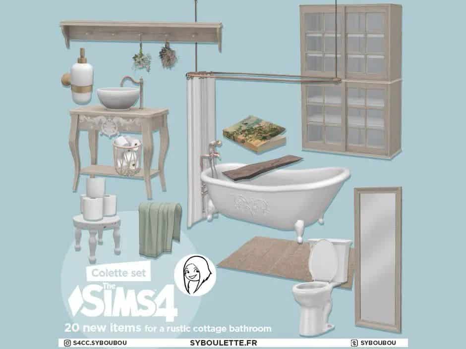 sims 4 bathroom cc set