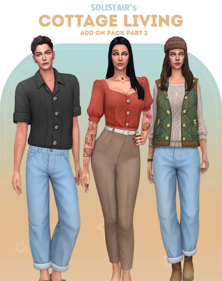 sims 4 cottage living clothing