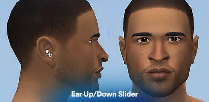 front and side view sim man head