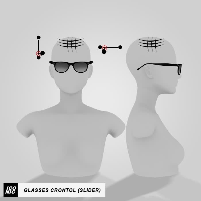 sunglasses on white dummy woman torso