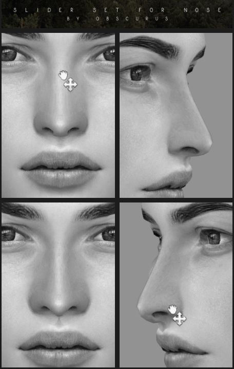 collage closeup view sim man nose