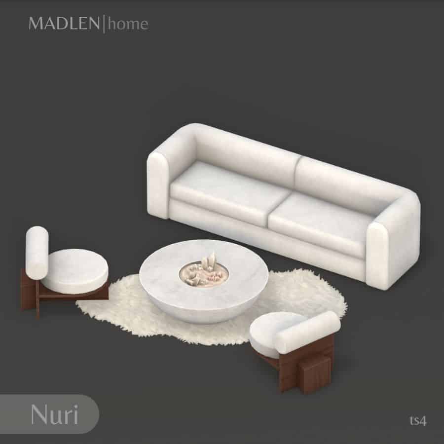 variety white furniture cc for sims 4