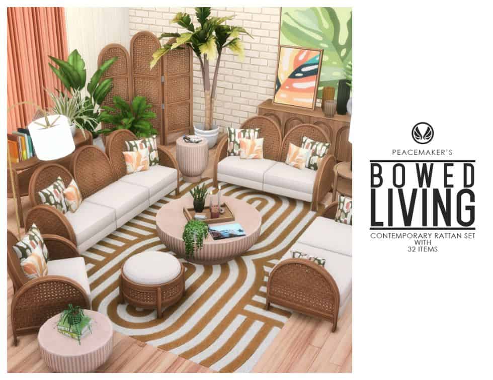 sims 4 ratten style living room furniture ideas