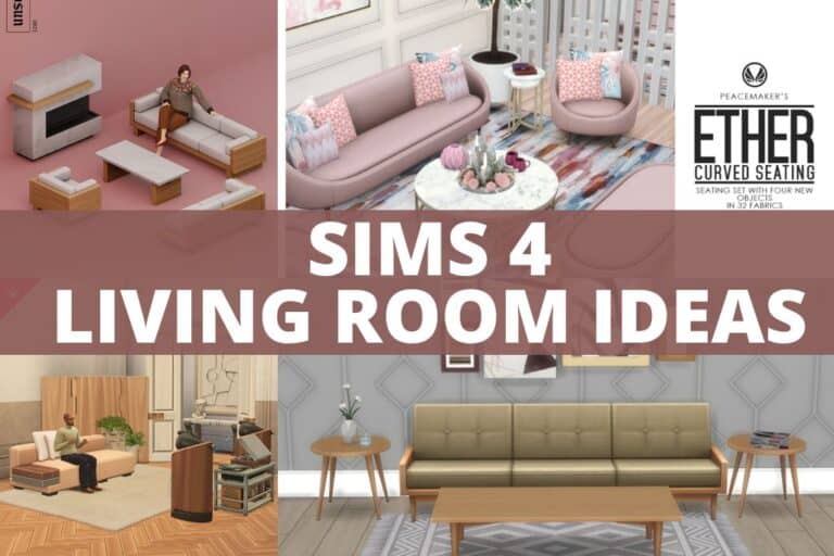 31+ Sims 4 Living Room Ideas: Sofas, Loveseats & Decor