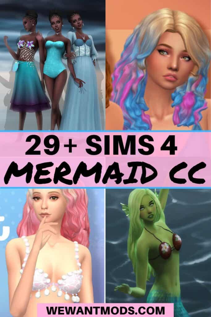 sims 4 mermaid cc pinterest pin