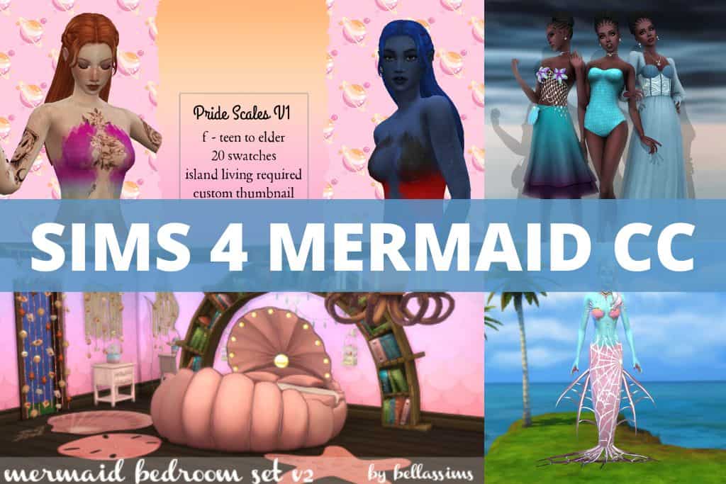 sims 4 mermaid cc collage