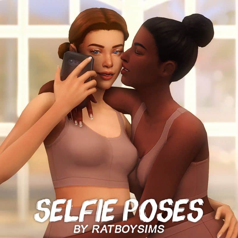 loving sim women taking selfie