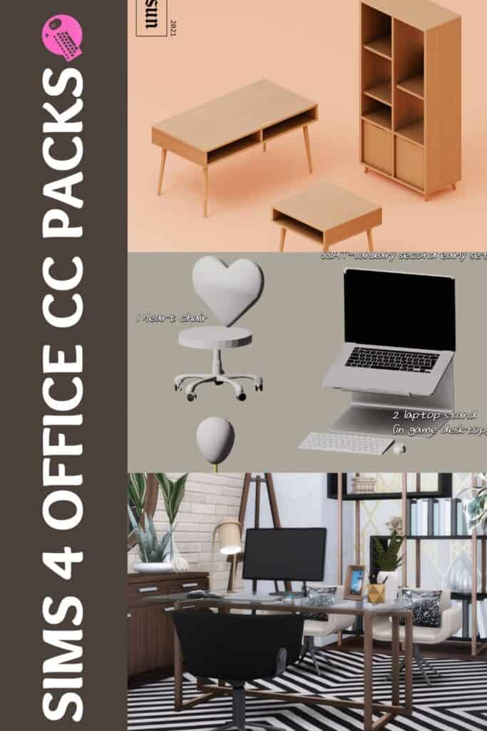 sims 4 office cc packs pinterest pin