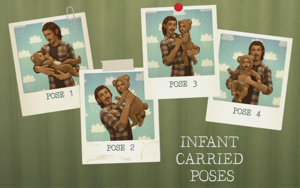 infant carried pose pack