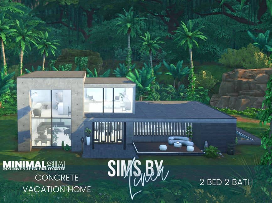 concrete sims 4 modern house