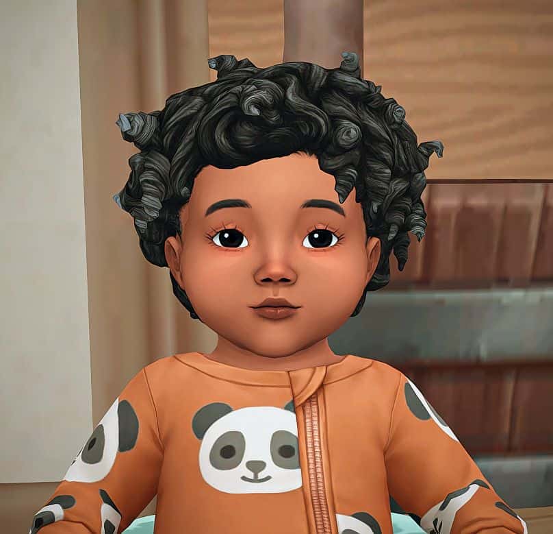 short twisted infant curls custom content