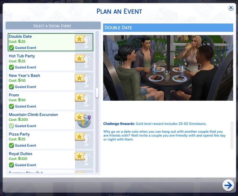 sims having a double date
