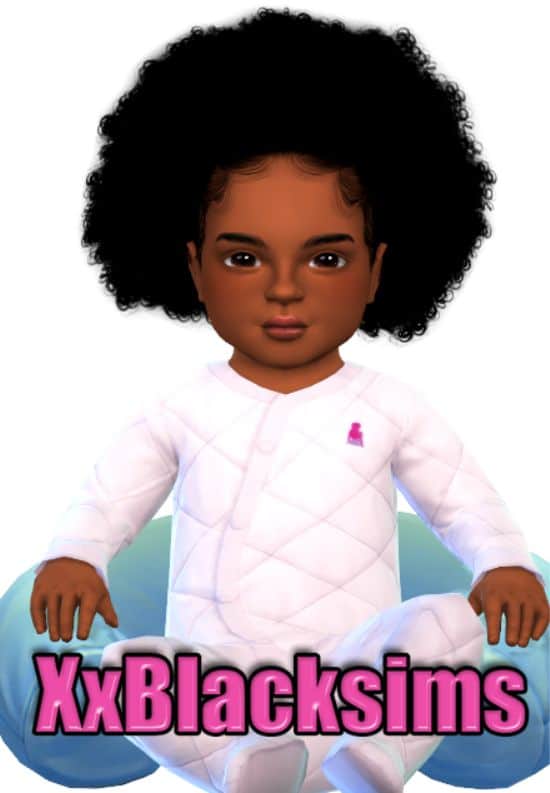 textured afro infant hair
