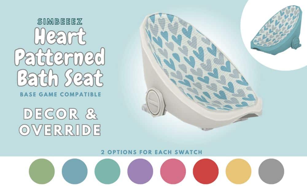 bath seat with heart patterns