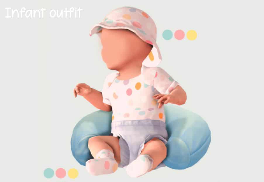 polka dot infant outfit