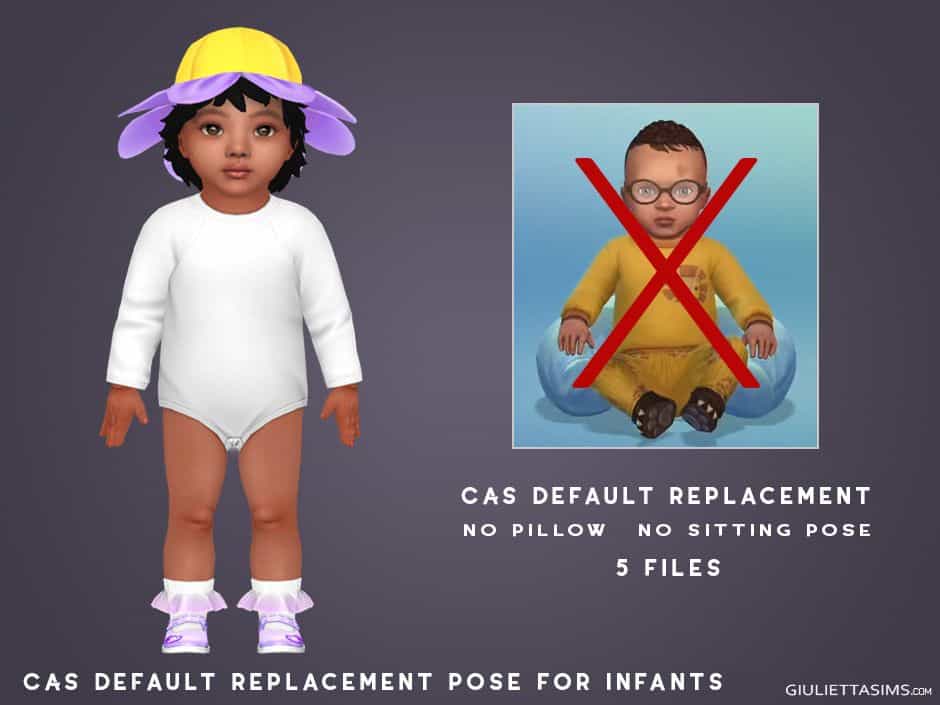 standing default replacement pose for infants