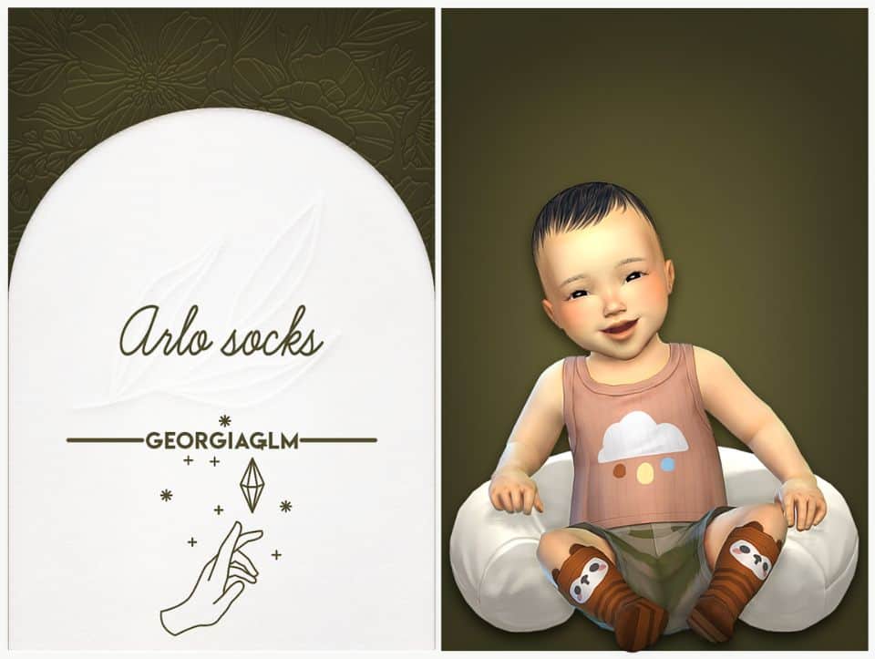 sims 4 infant animal socks