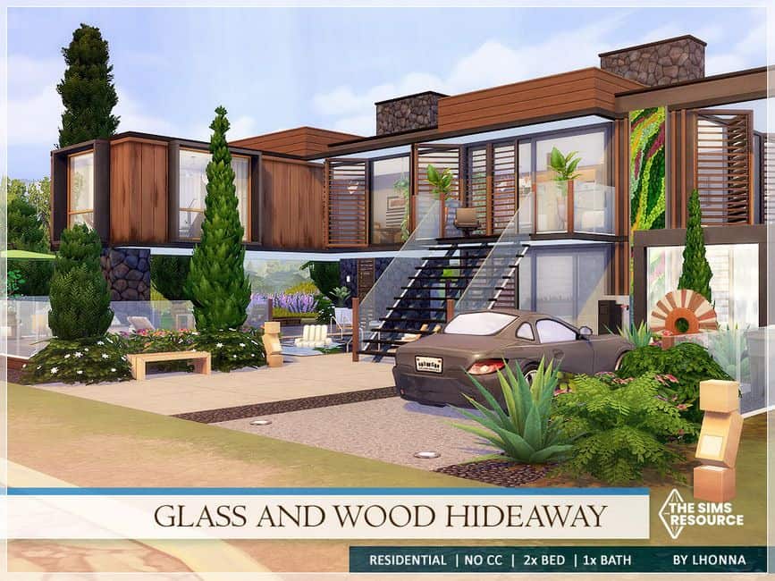 21 Sims 4 Modern Houses Pick The Perfect Home We Want Mods   Modern Wooden House 