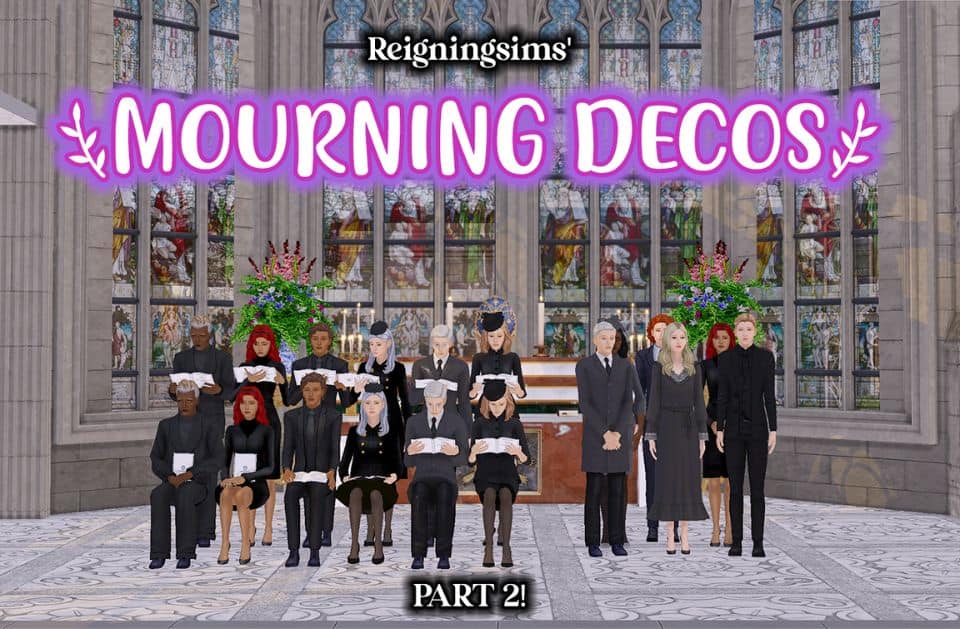 mourning decos for sims 4
