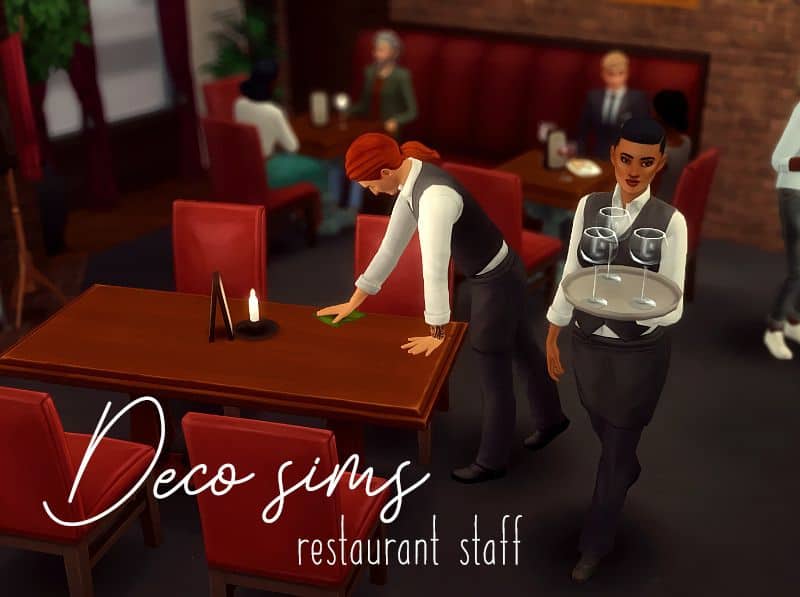 restaurant waiters as decos