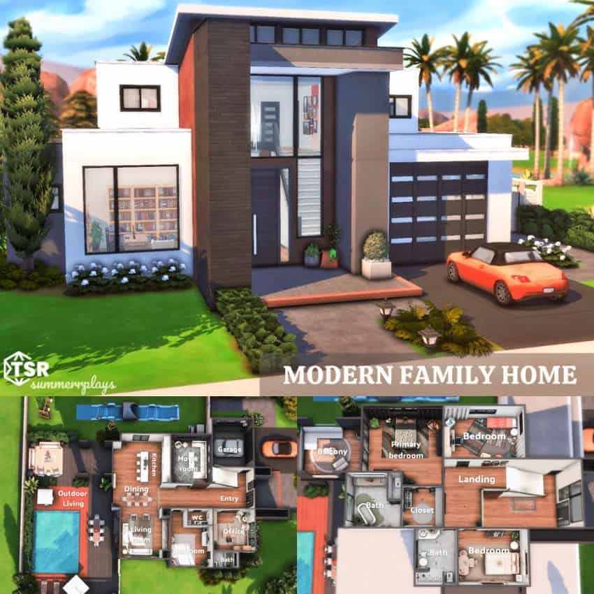 modern house with blueprints