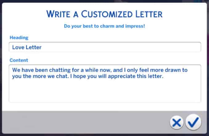 writing a letter to online date