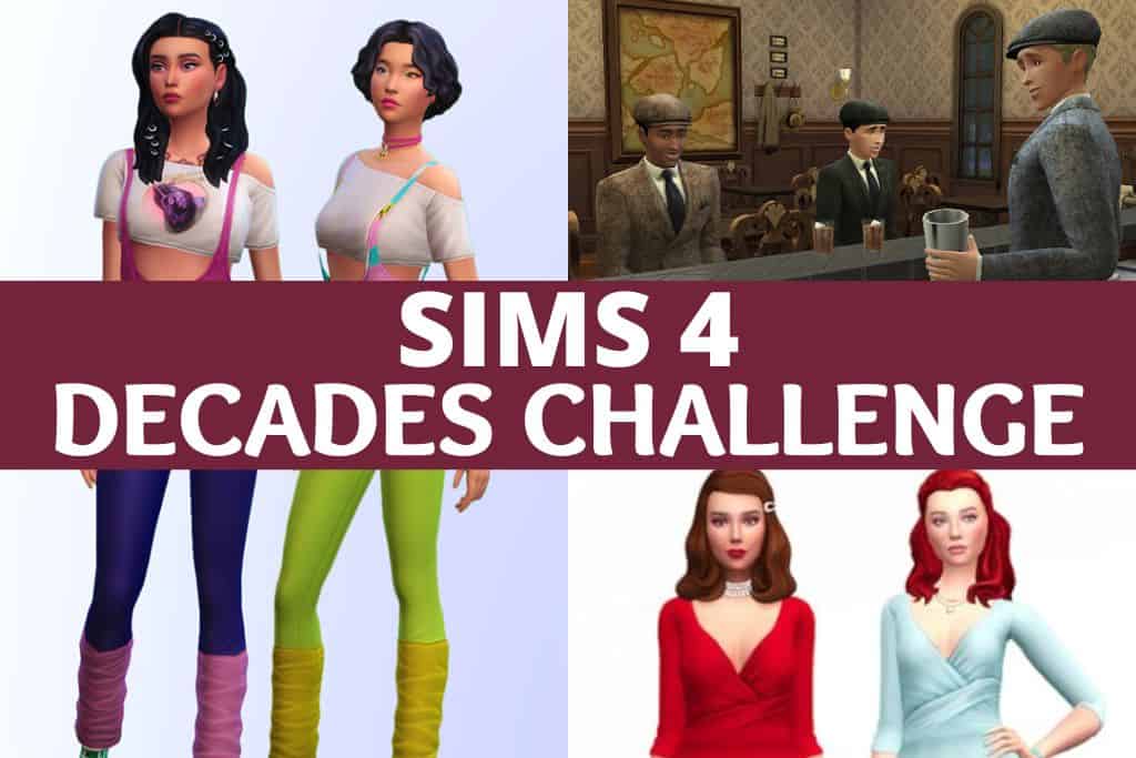 sims 4 decades challenge collage