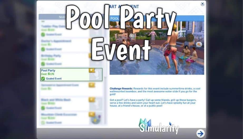 sims having a pool party