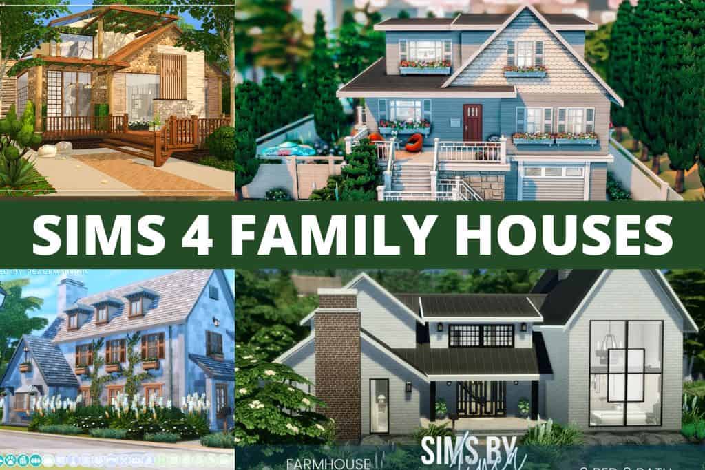 sims 4 family house collage