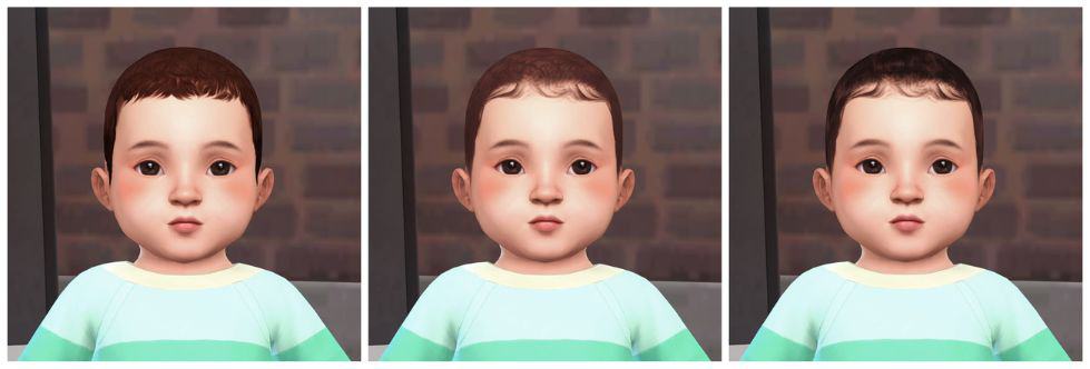 three short sims infant hairstyles