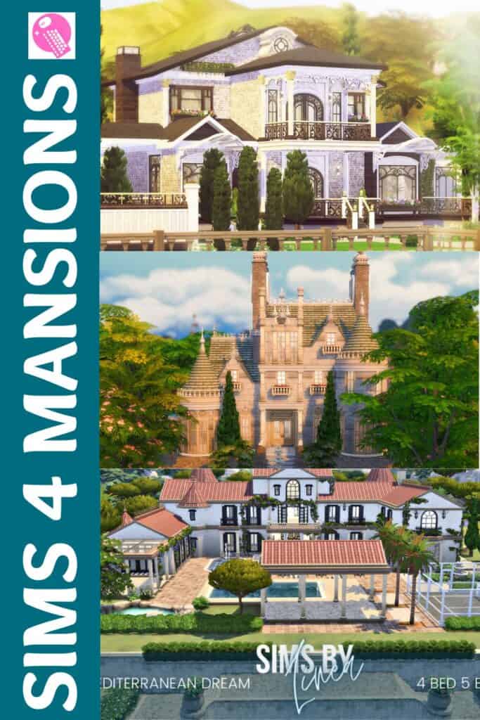 sims 4 mansions pinterest pin