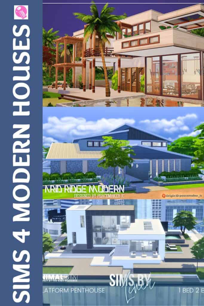 sims 4 modern houses pinterest pin