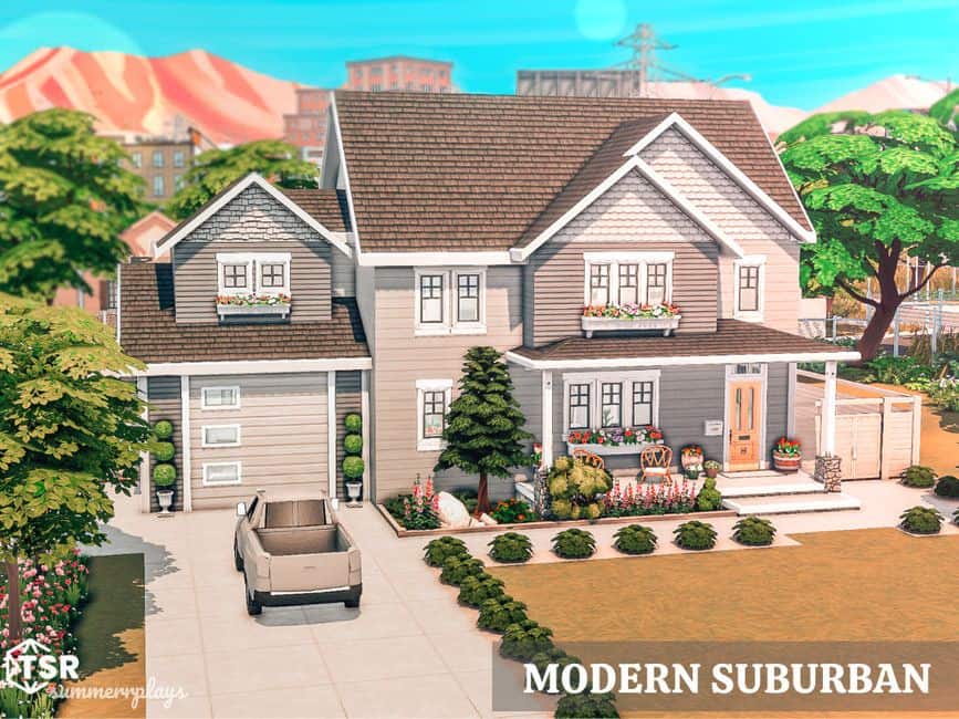 modern suburban family house