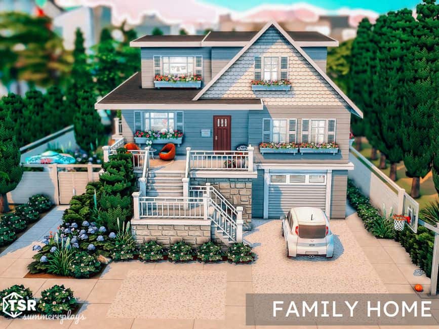 cottage style sims 4 family house