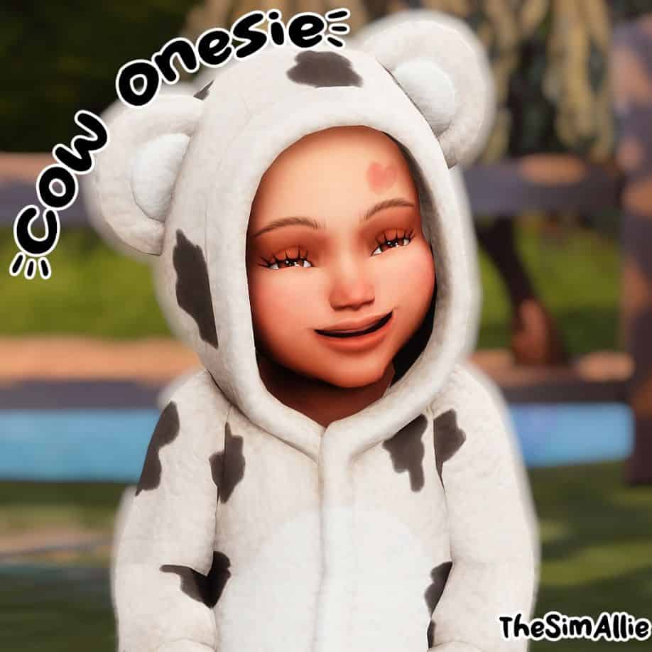 sims 4 infant cow onesie