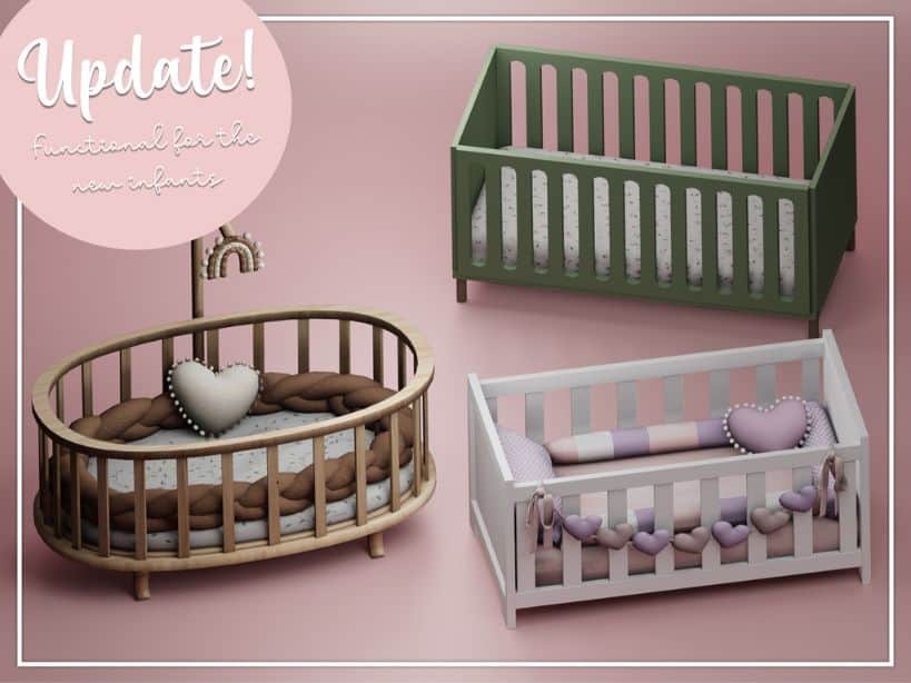 17+ Sims 4 Cribs CC: Sleigh Beds & Bassinet Options - We Want Mods