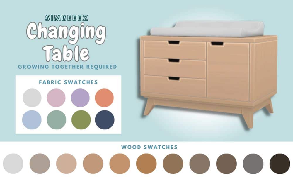 infant wooden changing table