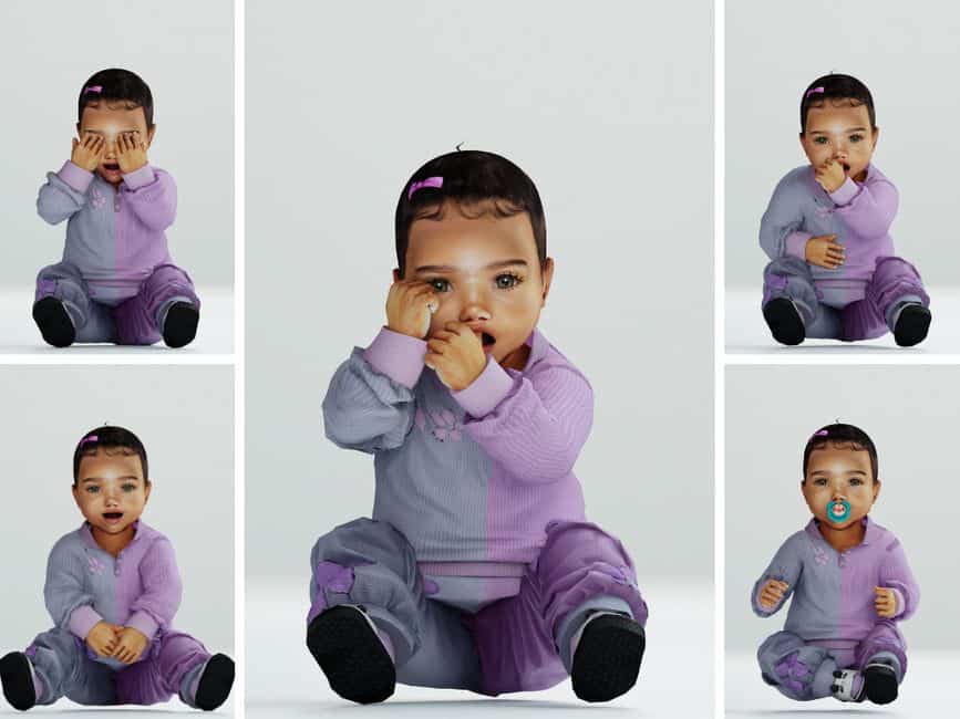 female sims 4 infant sitting in different poses