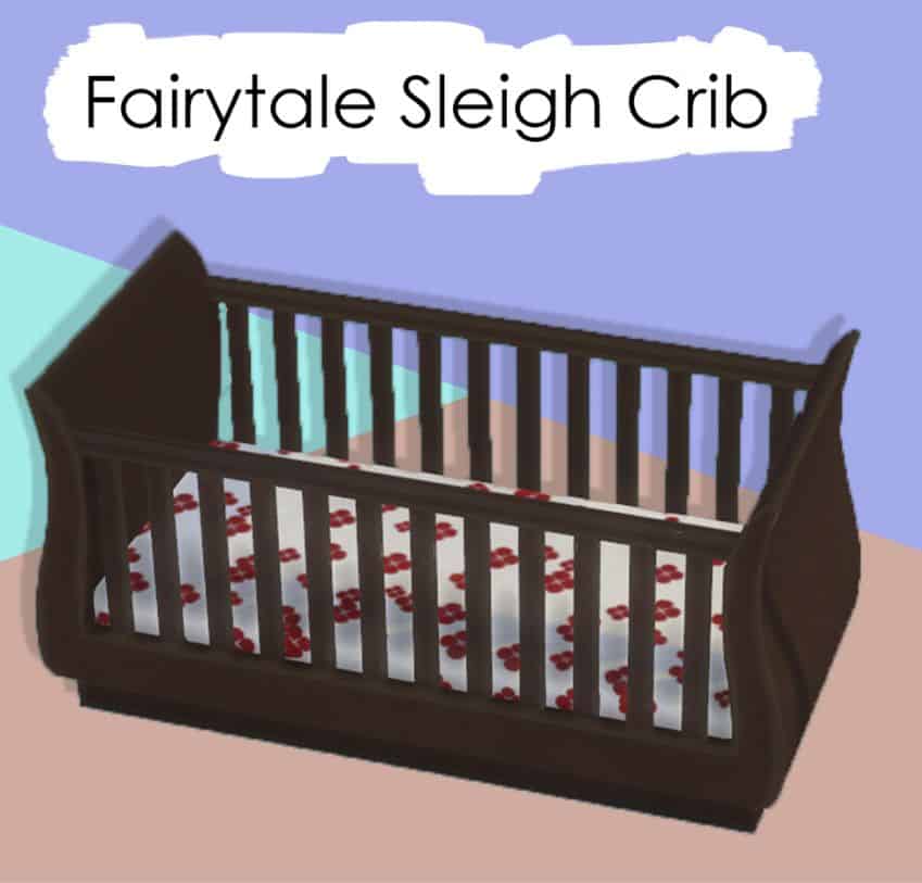 sleigh-shaped baby crib