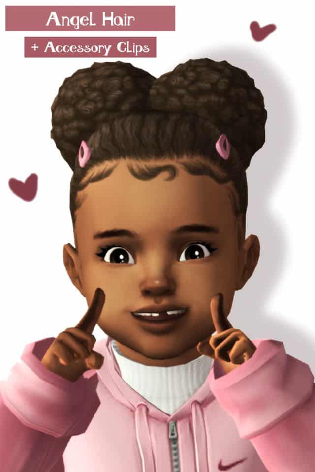 black girl toddler with hair buns