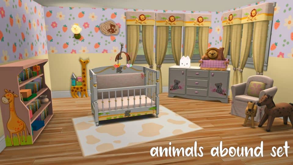 animal-themed baby room